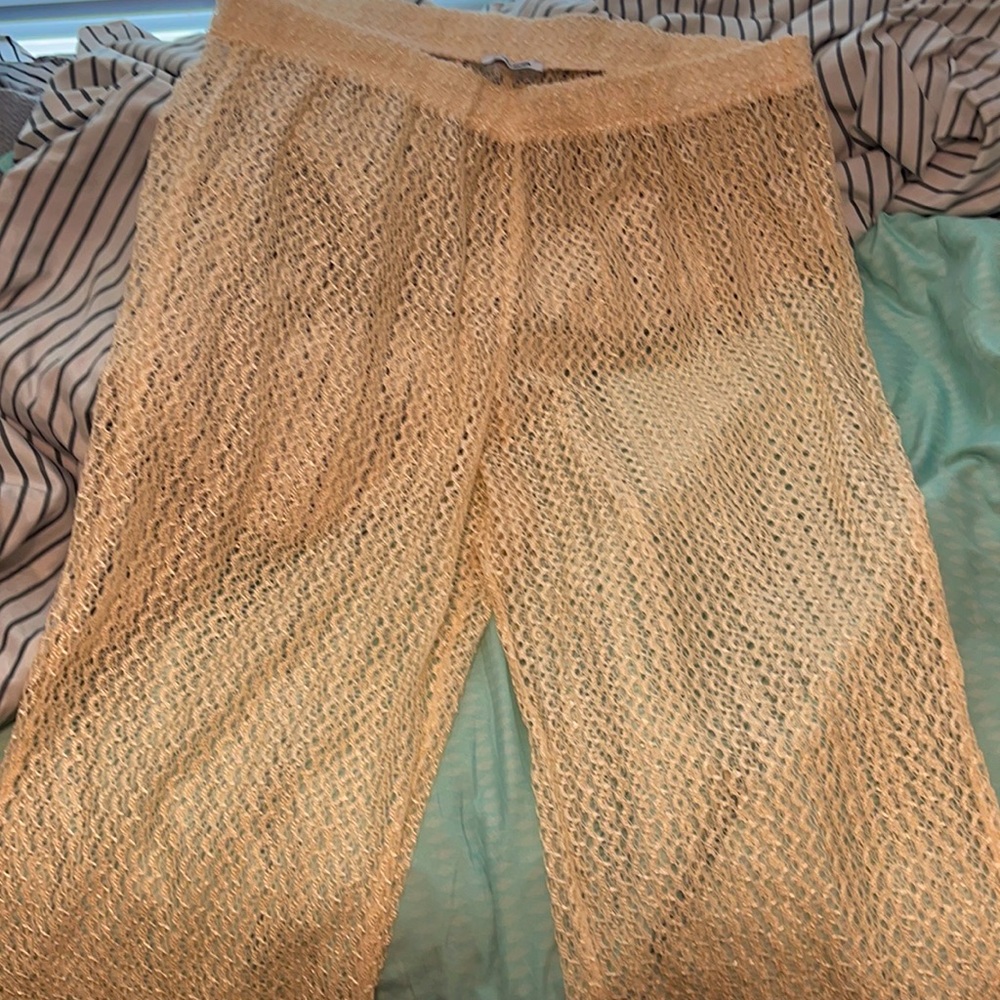 Tan cover up pants